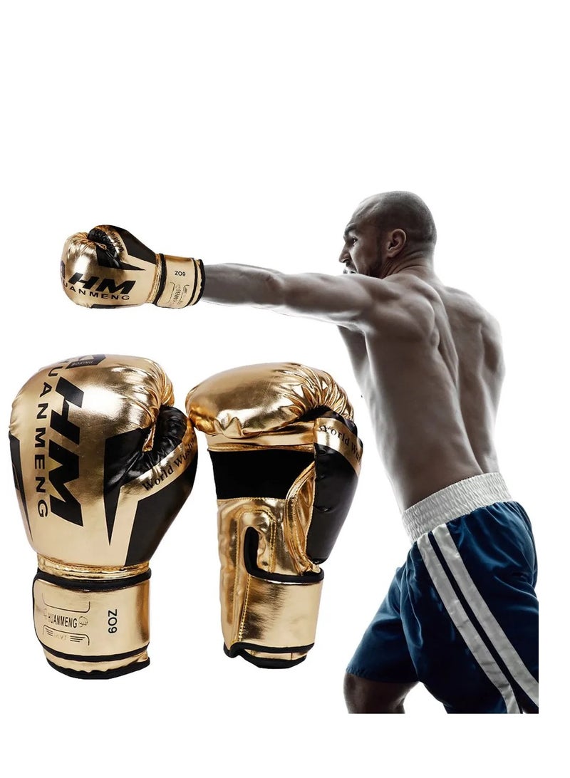 أتش أم كوليكشون قفازات ملاكمة للبالغين، قفازات ملاكمة، مجموعة قفازات تدريب احترافية مقاومة للصدمات من الجلد الصناعي، قفازات كيس ملاكمة للمواي تاي، فنون القتال المختلطة، الكيك بوكسينج، للرجال/النساء - Image 1
