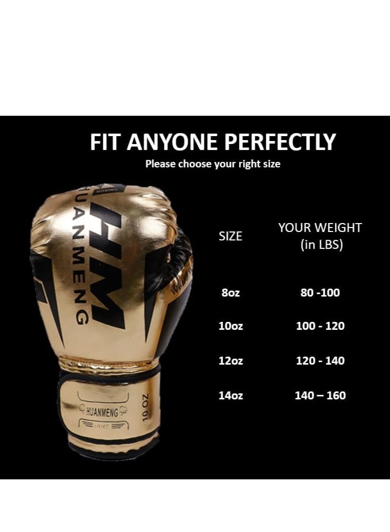 أتش أم كوليكشون قفازات ملاكمة للبالغين، قفازات ملاكمة، مجموعة قفازات تدريب احترافية مقاومة للصدمات من الجلد الصناعي، قفازات كيس ملاكمة للمواي تاي، فنون القتال المختلطة، الكيك بوكسينج، للرجال/النساء - Image 3