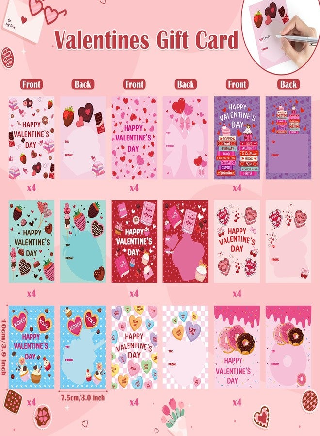 Haooryx Valentine's Day Magnetic Bookmark - 36 Set Sweet Dessert Magnetic Clip Bookmark with Valentine Gift Card Page Marker for Kids Valentines School Class Exchange Gift Student Reward Party Favor - Image 3