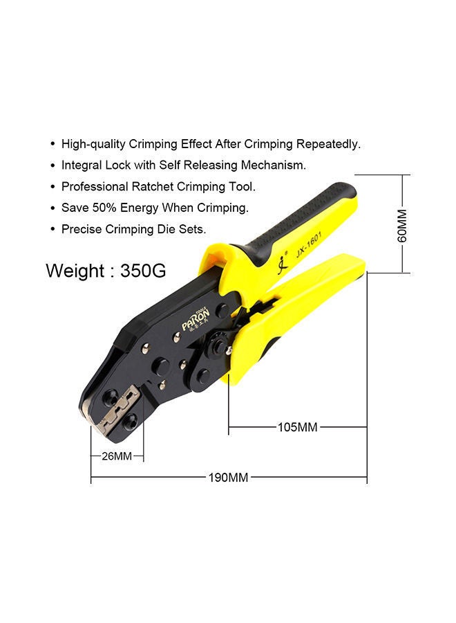 NIBEMINENT JX-48B Professional Engineering Wire Crimpers Black/Yellow 25.5x2.5x10.5centimeter - Image 3