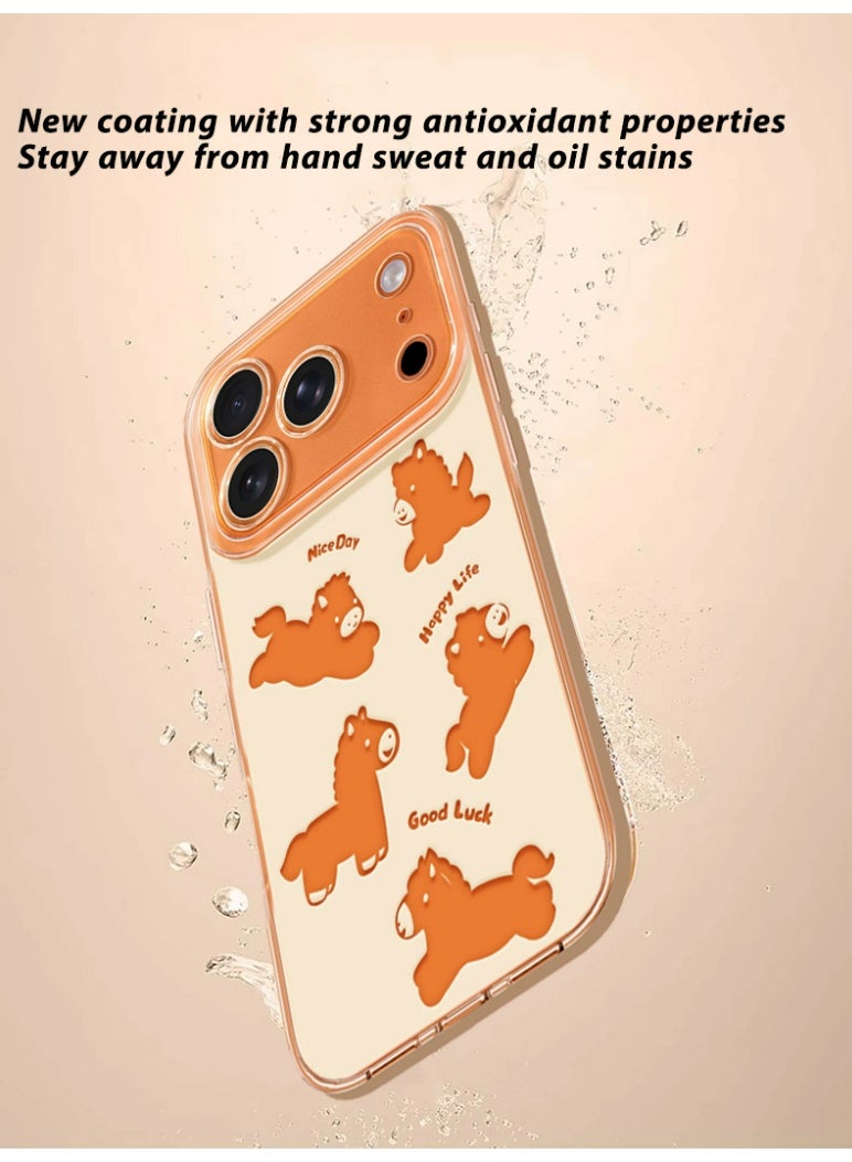 HaDoii Transparent TPU Bumper Case for iPhone 17 Pro Max, Slim Shockproof Cover with Hollow Out Horse Design and Lanyard - Image 5