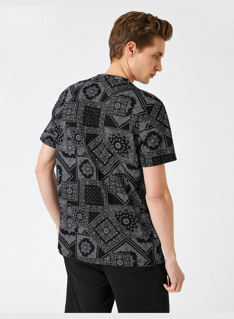 KOTON Ethnic Patterned T-Shirt