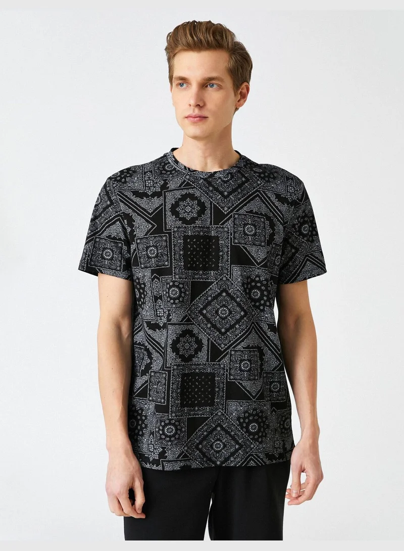 KOTON Ethnic Patterned T-Shirt