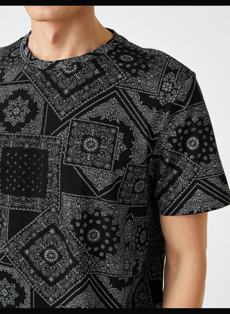 KOTON Ethnic Patterned T-Shirt