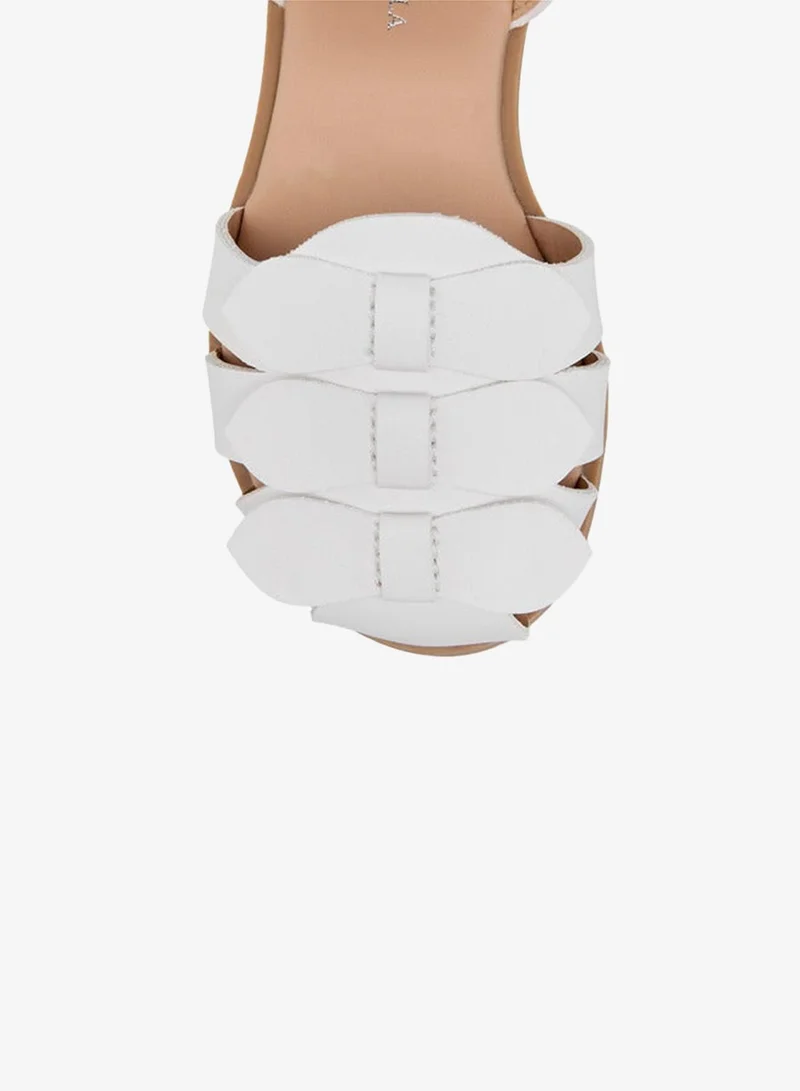 Flora Bella By Shoexpress Girls Bow Accent Sandals with Hook and Loop Closure