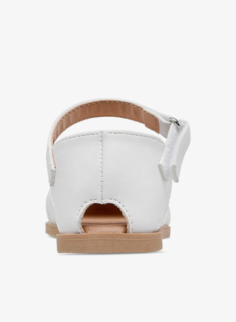 Flora Bella By Shoexpress Girls Bow Accent Sandals with Hook and Loop Closure