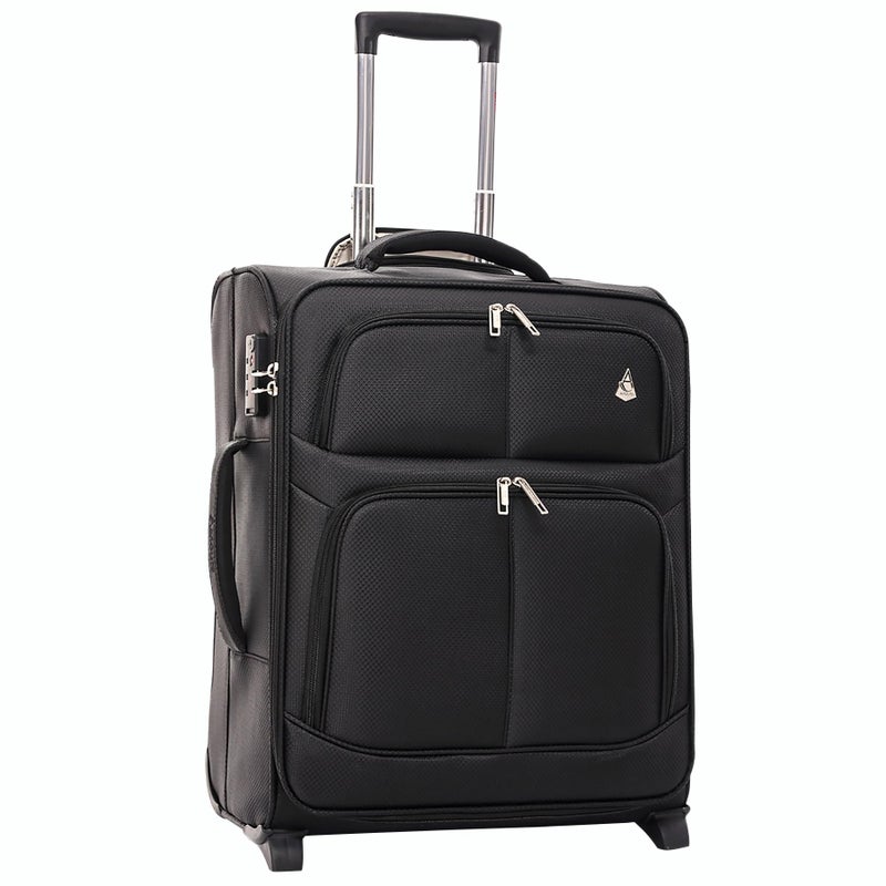 Aerolite Expandable 55x40x20cm to 55x40x23cm Ryanair Priority Max Super Lightweight Carry On Hand Cabin Luggage Suitcase 55x40x20 55x40x23 with 2 Wheels, Approved for Jet2 British Airways & Many More - Image 1