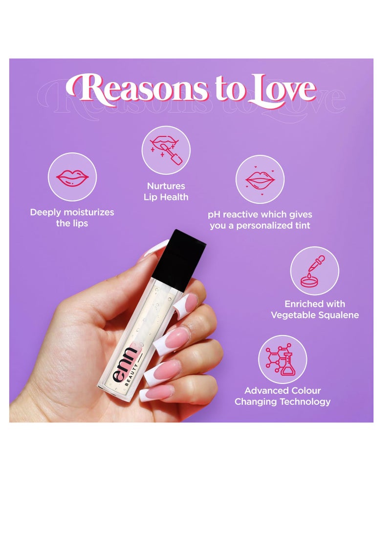 ENN Beauty pH Lip Gloss Non Sticky Color Changing Lip Oil with Squalene Macadamia Nut and Vitamin E for Soft and Plump Lips 1.5ml - Image 5
