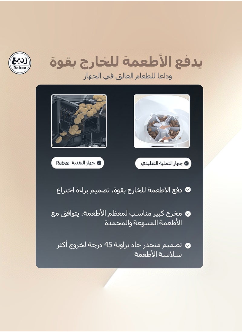ربيع ربيع جهاز تغذية القطط الاوتوماتيكي تحكم عبر التطبيق بواي فاي،مؤقت قابل للبرمجة وجبة يومية،تصميم لا يسد وطاقة مزدوجة،موزع طعام مع مسجل صوتي ووعاء من الستانلس للحيوانات الاليفة الصغيرة والمتوسطة  - Image 5