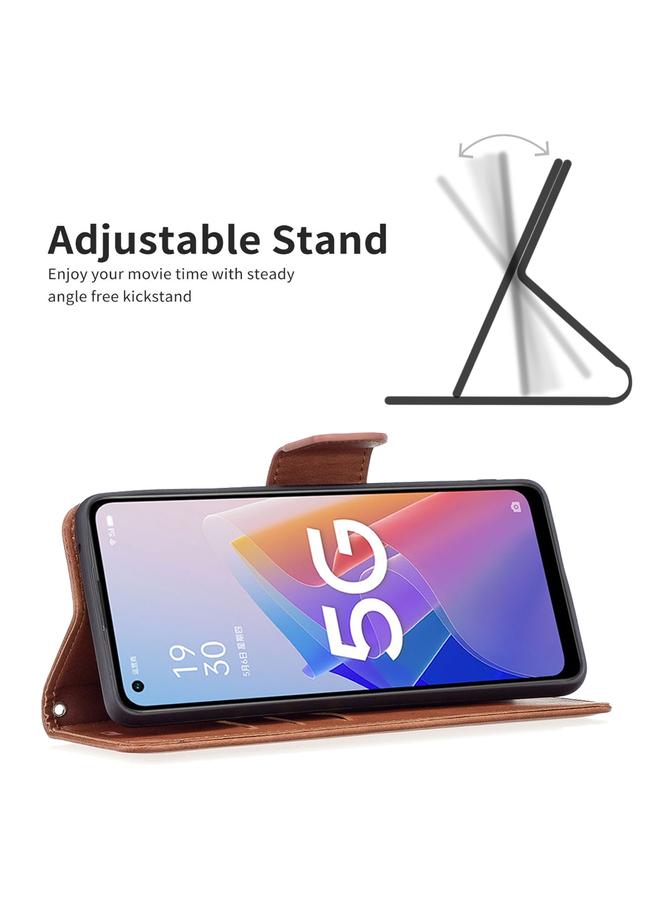 اس-توب جراب لهاتف OPPO A96 5G مصنوع من جلد الحمل بلون نقي - Image 3