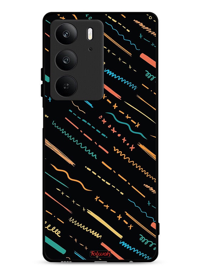 Tolwak Realme C75 4G Protective Case Cover X Lines Abstract Pattern - Image 1