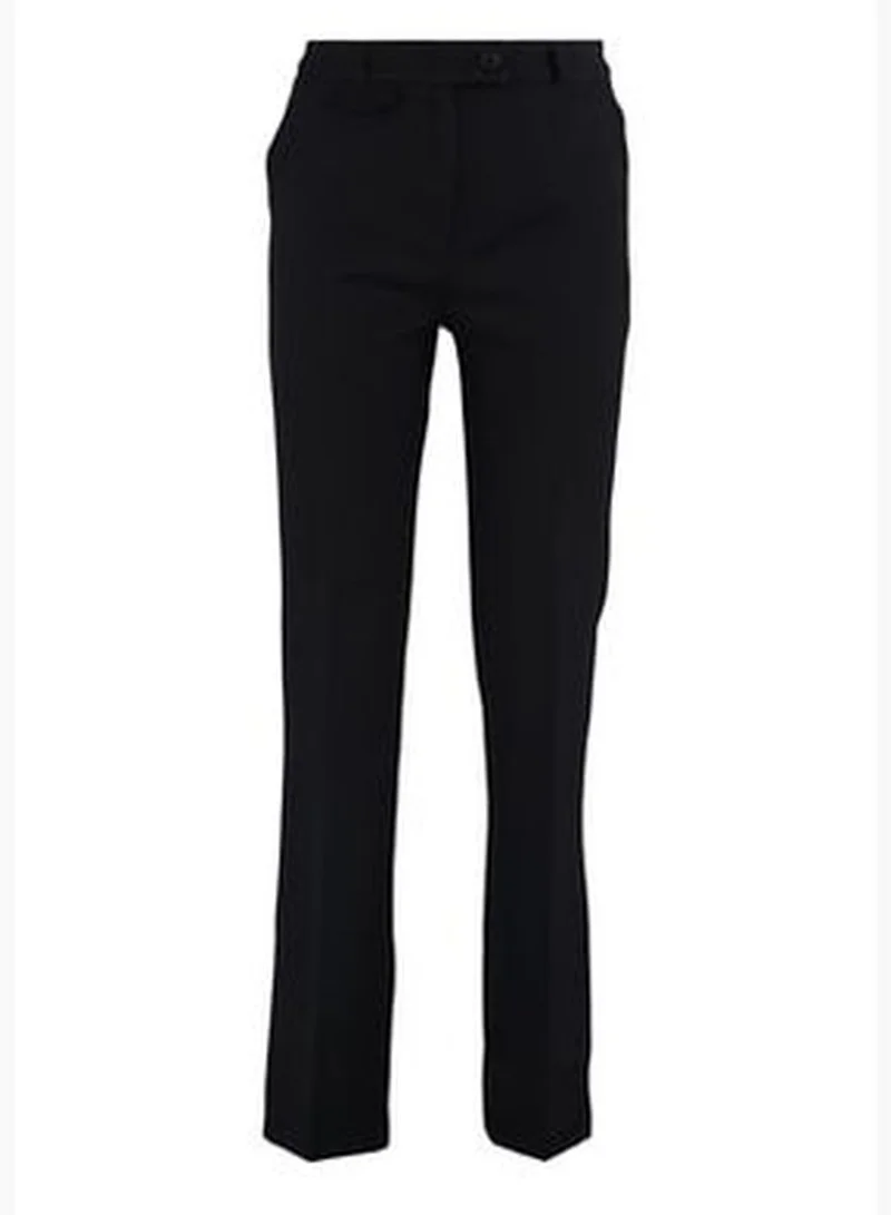 trendyol Black High Waist Wide Leg Trousers TWOAW23PL00240