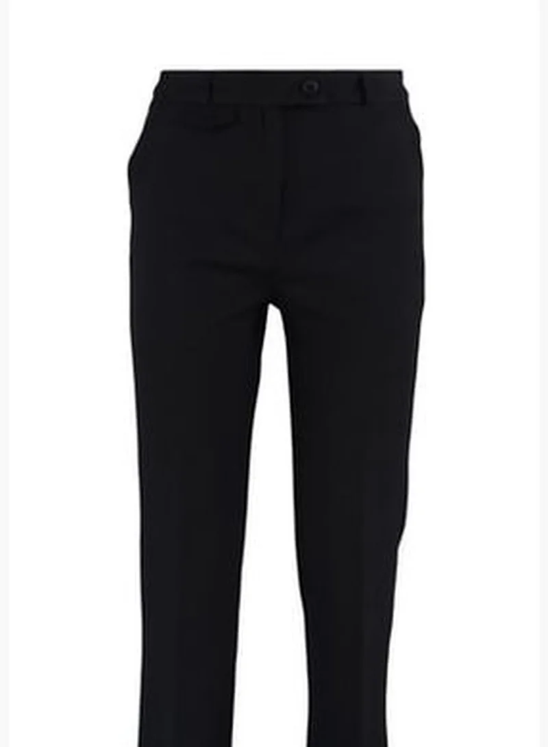 trendyol Black High Waist Wide Leg Trousers TWOAW23PL00240