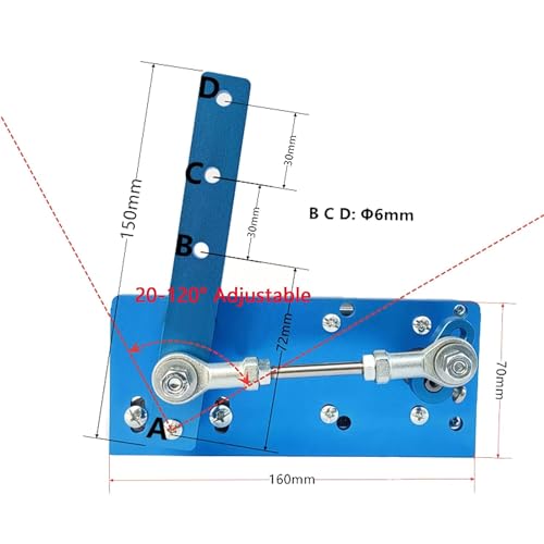 JQDML DIY Reciprocating Swing Motor,Swing Angle 20-120 Degrees Adjustable Speed 90RPM with Speed Regulator and Remote Control - Image 2