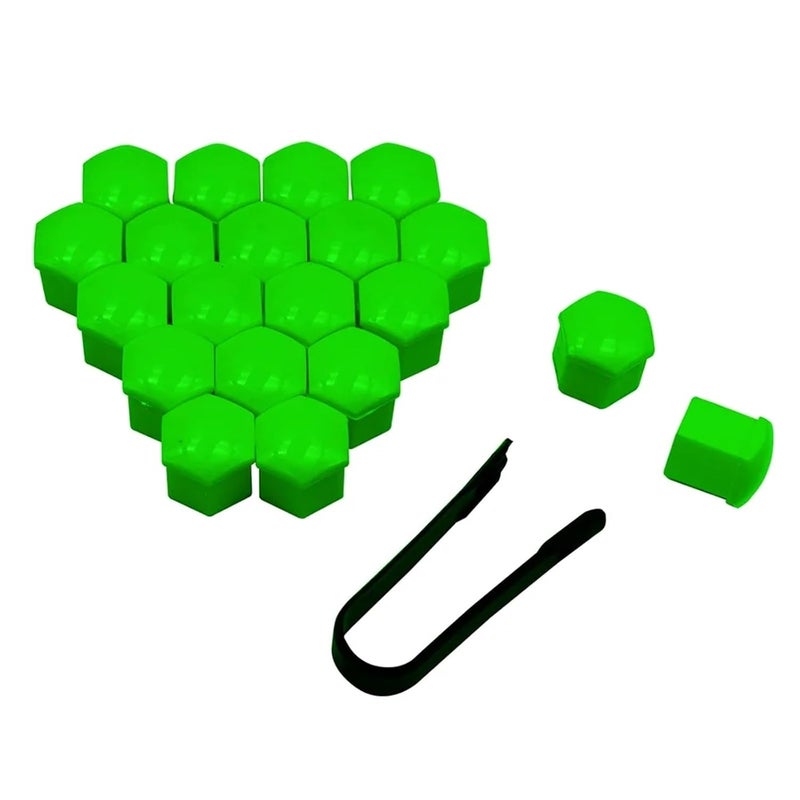 Lug Nuts 280PCS Car Wheel Nut Caps Auto Hub Screw Cover Bolt Rims Exterior Decoration Socket Protection Dust Proof for Car(Green,19mm) - Image 1