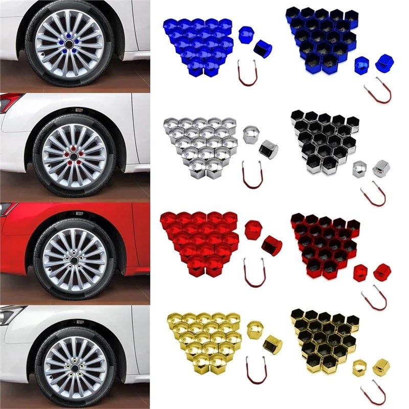 Lug Nuts 280PCS Car Wheel Nut Caps Auto Hub Screw Cover Bolt Rims Exterior Decoration Socket Protection Dust Proof for Car(Green,19mm) - Image 2