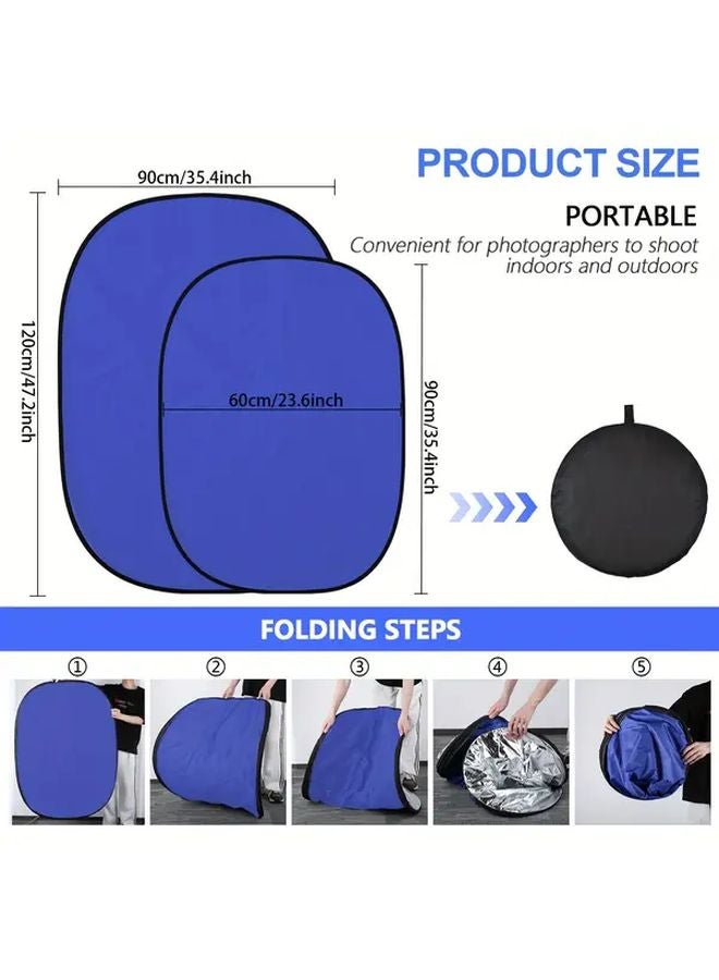 Eonix 7 In 1 Oval Reflector Pro Camera Collapsible Chromakey Soft Silvery Golden Black White Diffuser Plus With Bonus Tote Bag Size M - Image 3