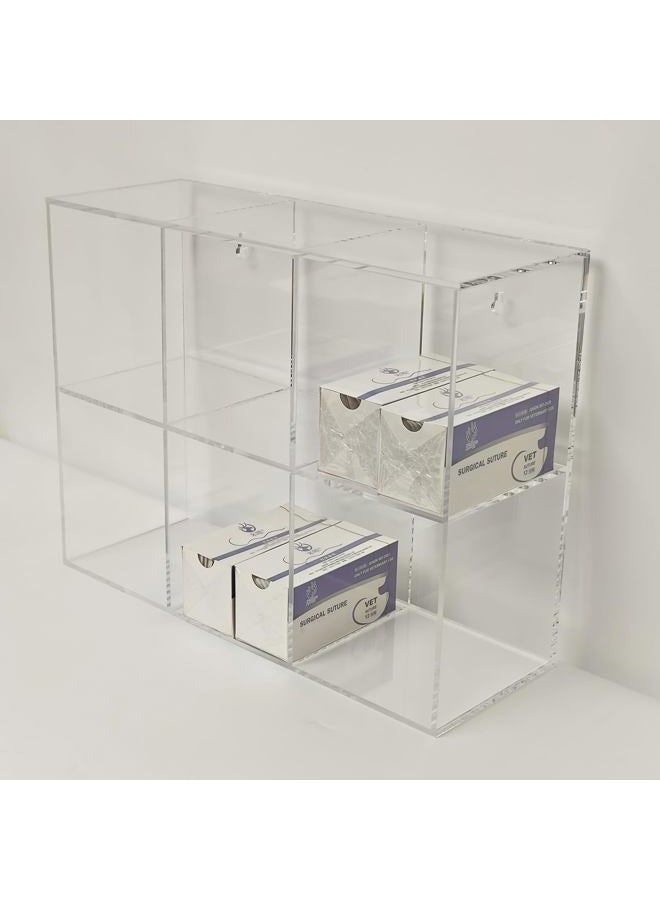 CiaoHER Clear Acrylic Medical Suture Rack, Surgical Thread Organizer (Double Layers, 6 Slots) - Image 1