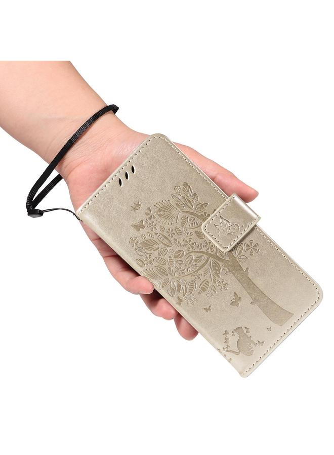 S-TOP Case For Realme 14x 5G Global Tree & Cat Embossed Pattern Flip Leather Phone Case - Image 5