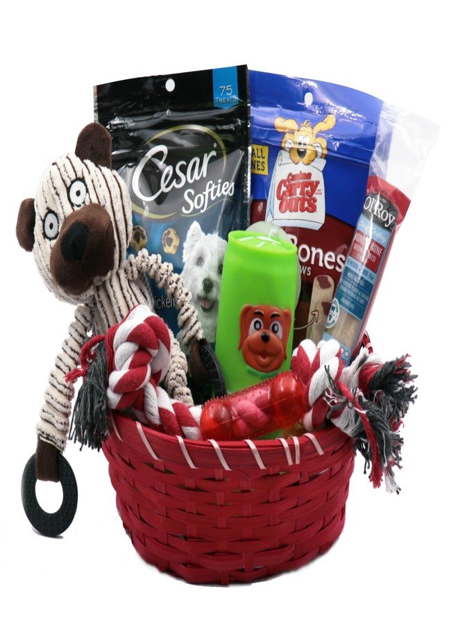 JOICE GIFT Delux Dog Gift Basket Treat Crew Toys Package DGB04 - Image 1