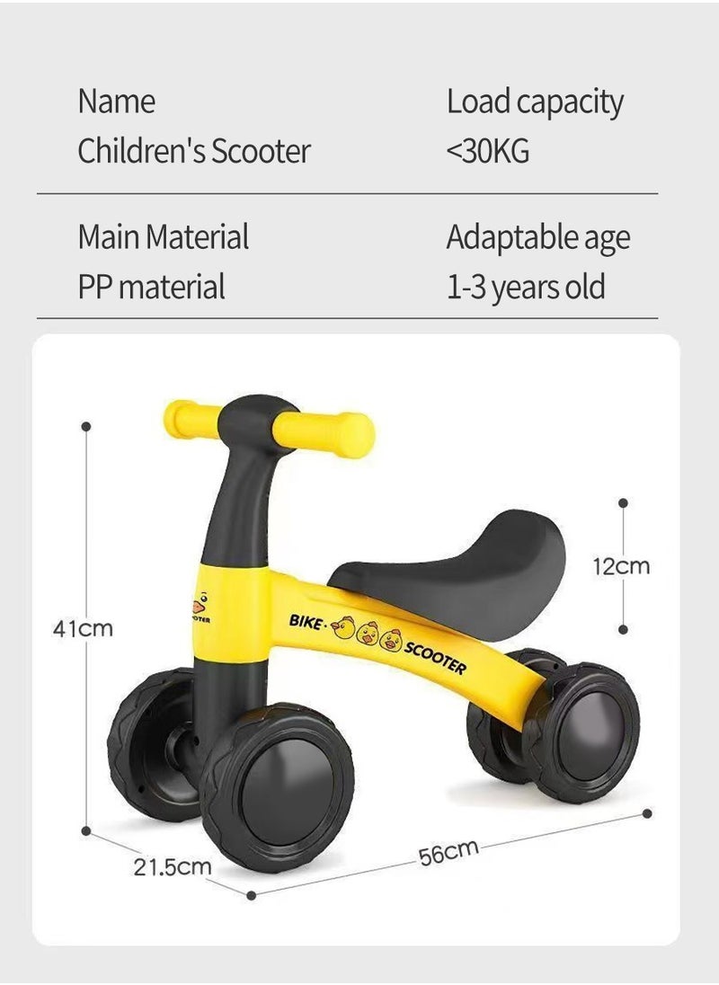 Beirui Baby Balance Bike, Toddler Bike Baby Walker with 4 Silent Wheels, Baby Riding Toy, Pedal-less Toddler First Bike  - Image 3