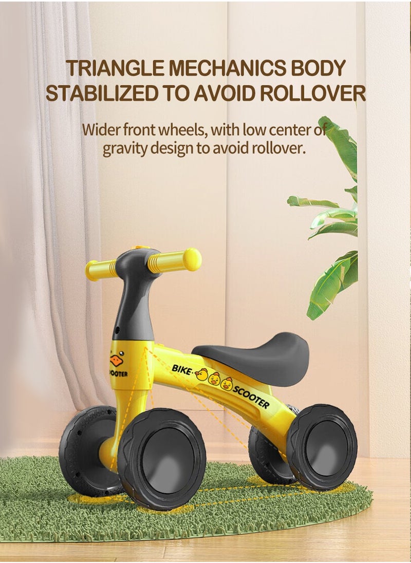 Beirui Baby Balance Bike, Toddler Bike Baby Walker with 4 Silent Wheels, Baby Riding Toy, Pedal-less Toddler First Bike  - Image 4
