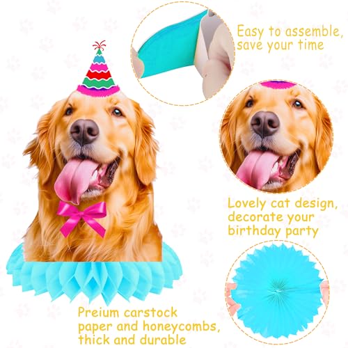 umoni Golden Retriever Honeycomb Centerpieces Dog Party Table Decorations 12Pcs Golden Retriever Birthday Party Decorations Dog Party Decorations Puppy Table Centerpieces for Dog Party Supplies - Image 5