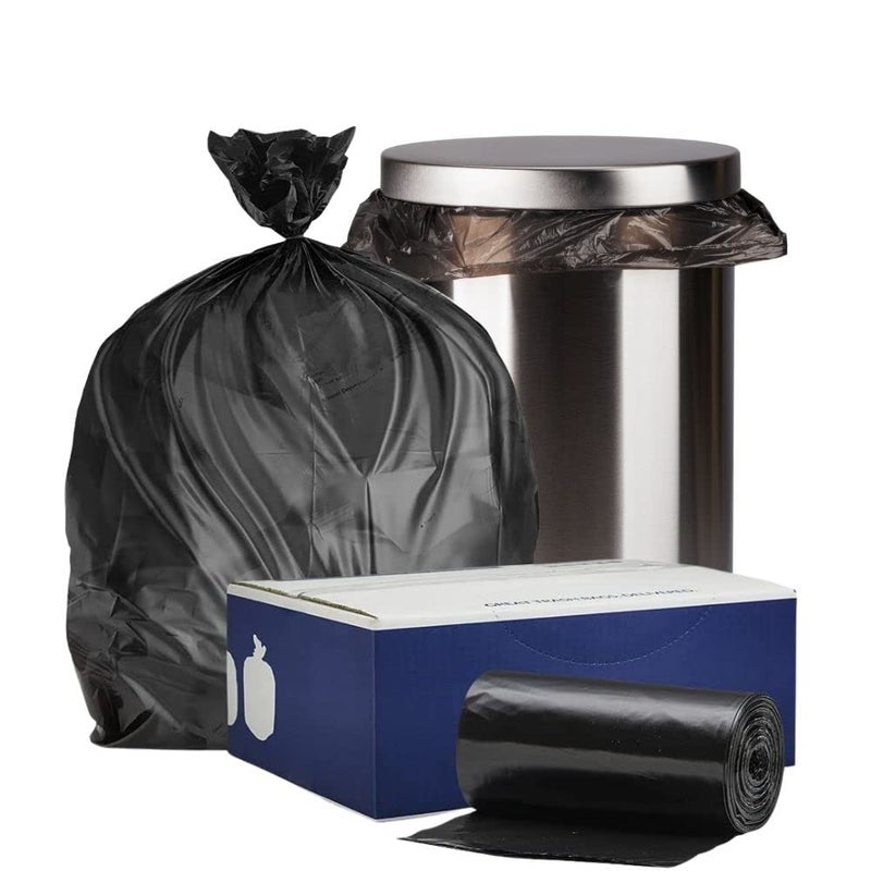 Plasticplace Black 710 Gallon Trash Bags High Density 24X24 1000Case 8 Microns