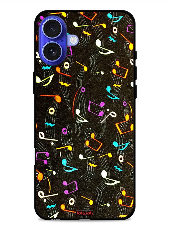 Tolwak Apple iPhone 16 Protective Case Cover Music Fabric Pattern - Image 1