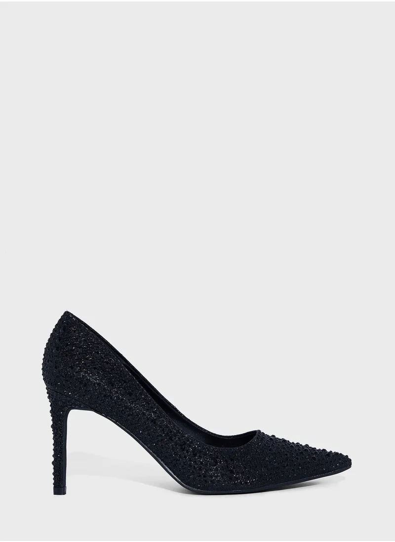 Truffle Encrusted High Heel Pump