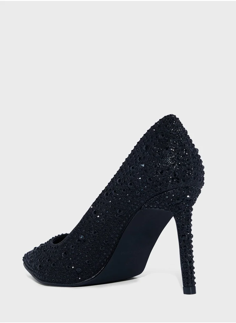 Truffle Encrusted High Heel Pump