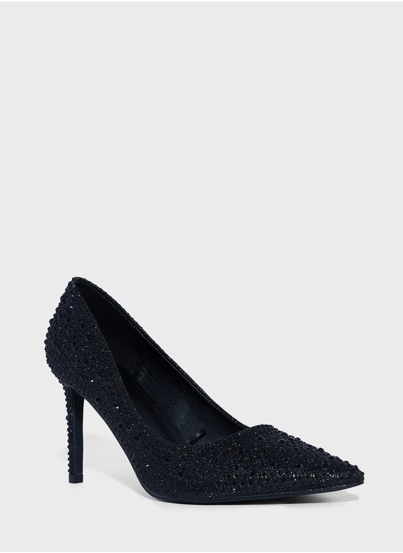Truffle Encrusted High Heel Pump
