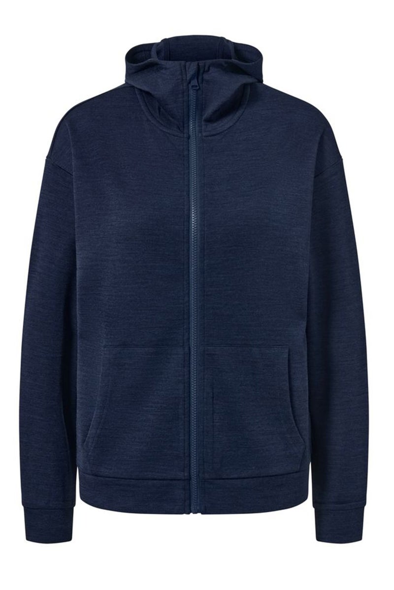 Tchibo Women Hooded Plain Sweatshirt, Navy Blue - Image 2