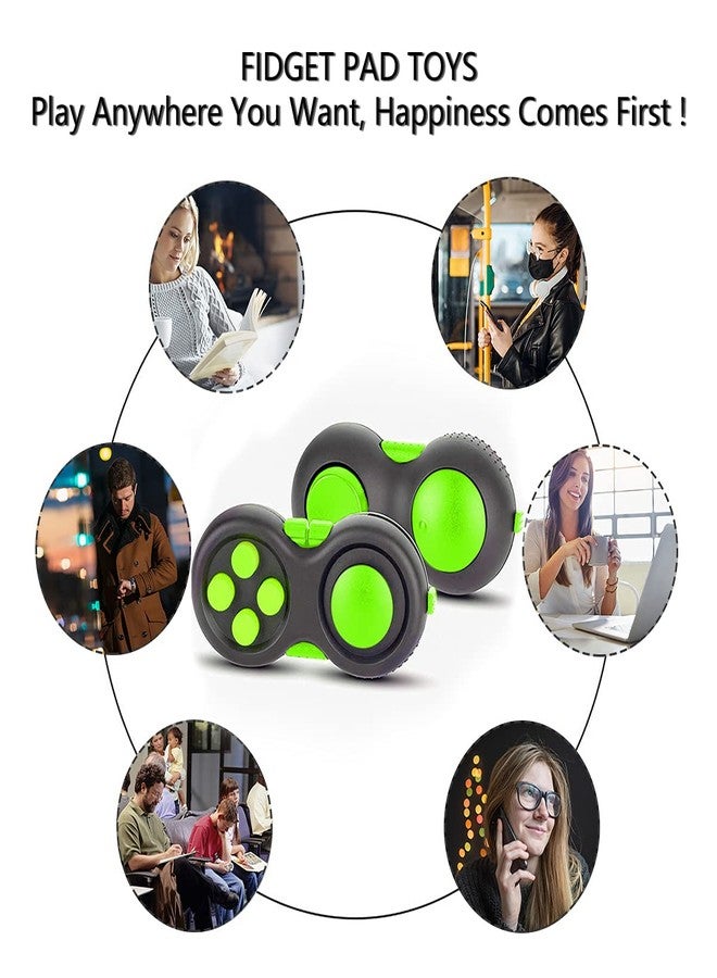 UOOEFUN Mini Fidget Button Controller Pad Toys for Kid Adults with Anxiety and Autism (Black & Green) - Image 4
