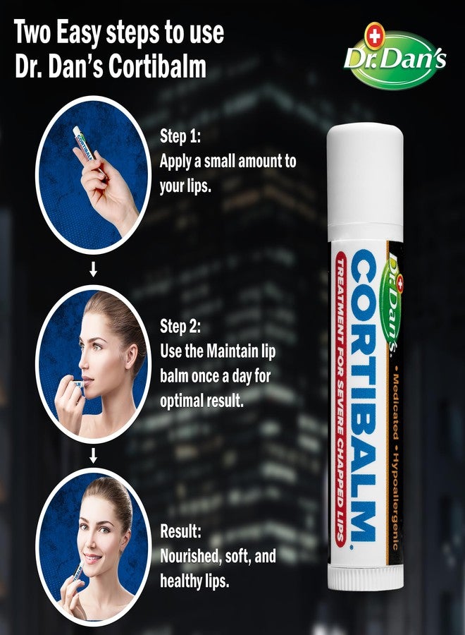 Dr. Dans Dr. Dan's Complete Lip Care Kit - SunScreen SPF 30, CortiBalm for Chapped Lips, and Maintain Balm Moisturizer - Soothing Trio for Ultimate Health - Image 2
