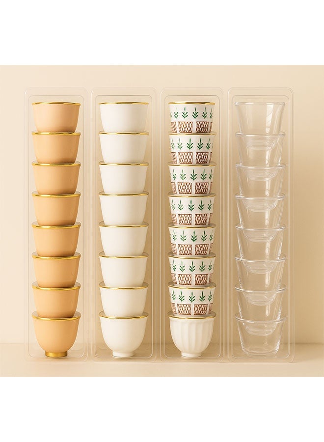 DIDA A set of 4 transparent storage boxes - with an elegant design, perfectly suitable for cups, knives, forks and chopsticks, combining beauty and functionality, suitable for kitchen style. - Image 1