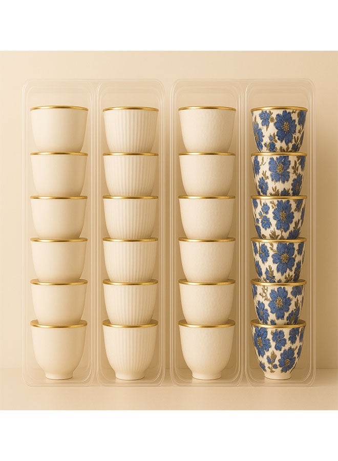 DIDA A set of 4 transparent storage boxes - with an elegant design, perfectly suitable for cups, knives, forks and chopsticks, combining beauty and functionality, suitable for kitchen style. - Image 2