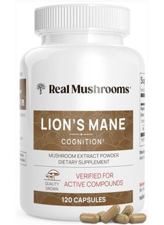 Real Mushrooms Lion's Mane, Cognition, 120 Capsules  - Image 1