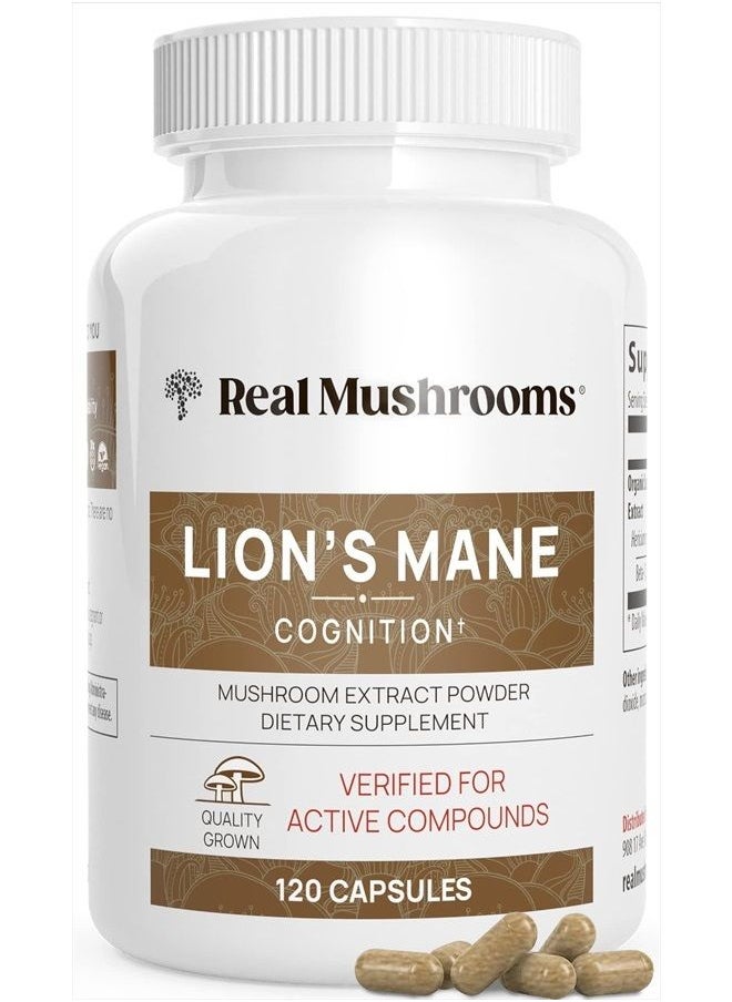 Real Mushrooms - Lion's Mane, Cognition, 120 Capsules - Image 1