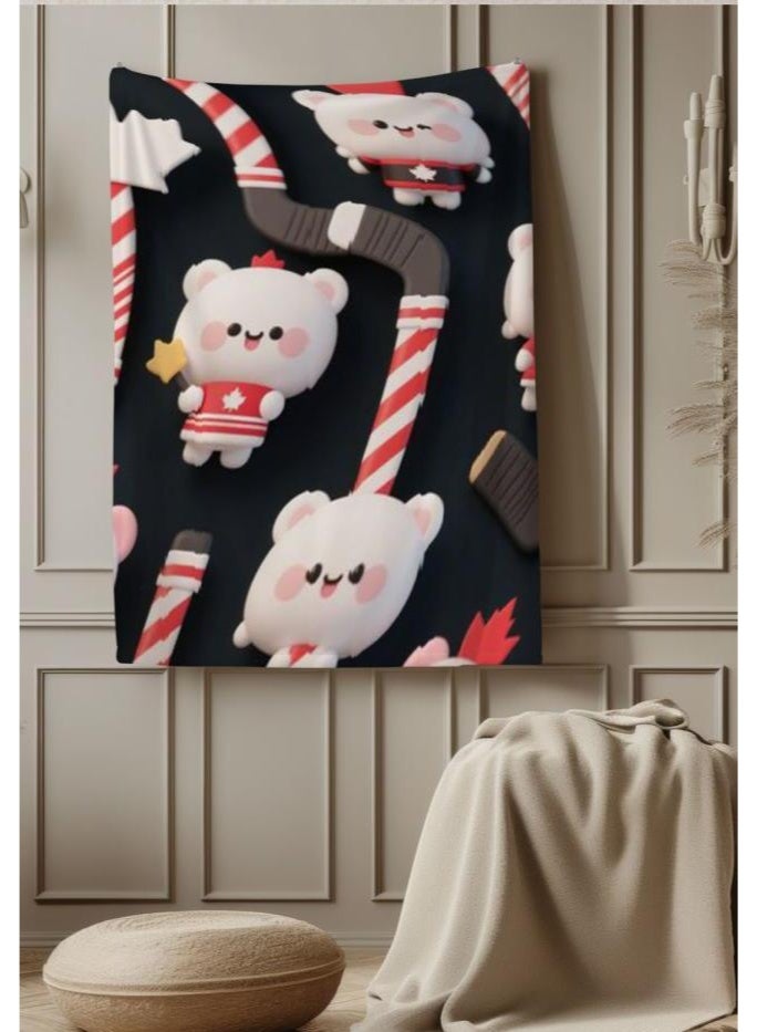 عام بطانية رقيقة من الفانيلا الكرتونية للأطفال والرضع (دافئة ومريحة، ومناسبة للنوم والألعاب) 70 سم * 100 سم - Image 4