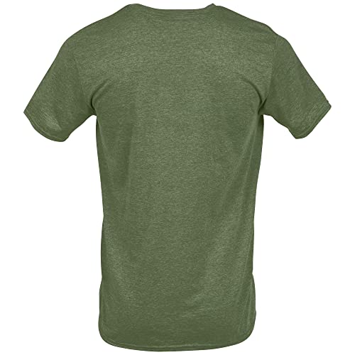 Gildan Adult Softstyle Cotton T-Shirt, Style G64000, Multipack, Heather Military (2-Pack), Medium - Image 4
