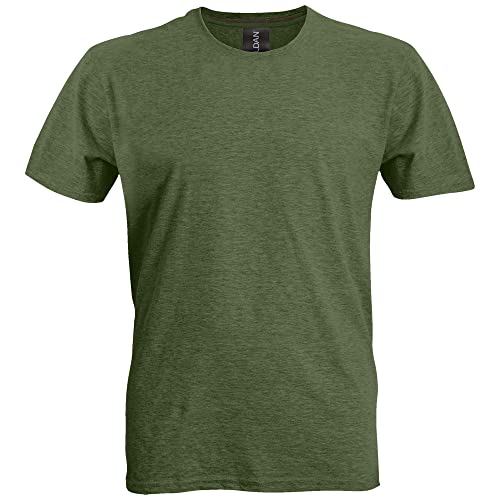 Gildan Adult Softstyle Cotton T-Shirt, Style G64000, Multipack, Heather Military (2-Pack), Medium - Image 3