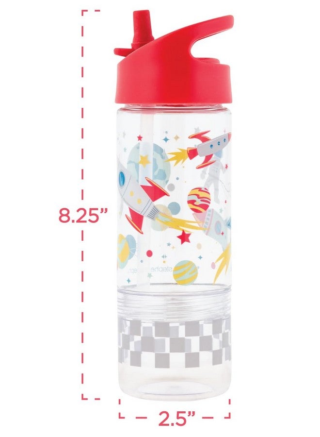 Stephen Joseph, Kids Sip and Snack Water Bottle, 12 oz Tritan BPA Free, Drink and Snack Water Bottle for Girls & Boys, Back to School Water Bottle, Blue Shark - Image 2