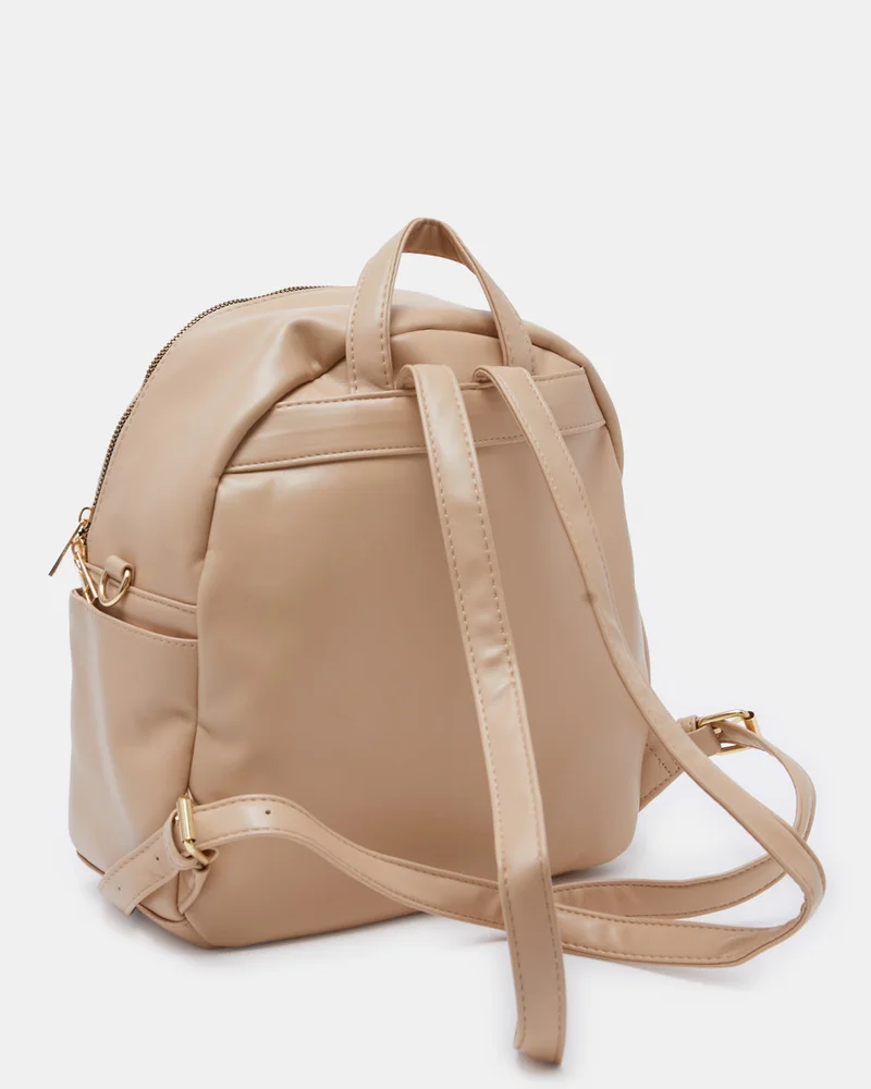 Redtag Girls Beige Quilted Backpack