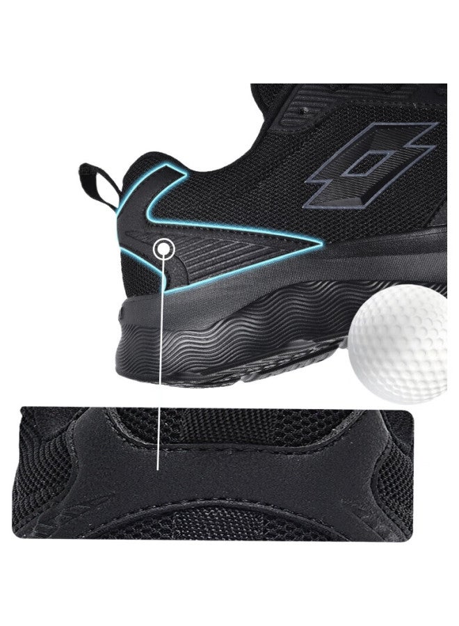 LOTTO Men'S New Running Shoes, Breathable Mesh, Soft And Bouncy, Lightweight Casual Fitness Sneakers For Men, 1096 Black, Size 42 - Image 2