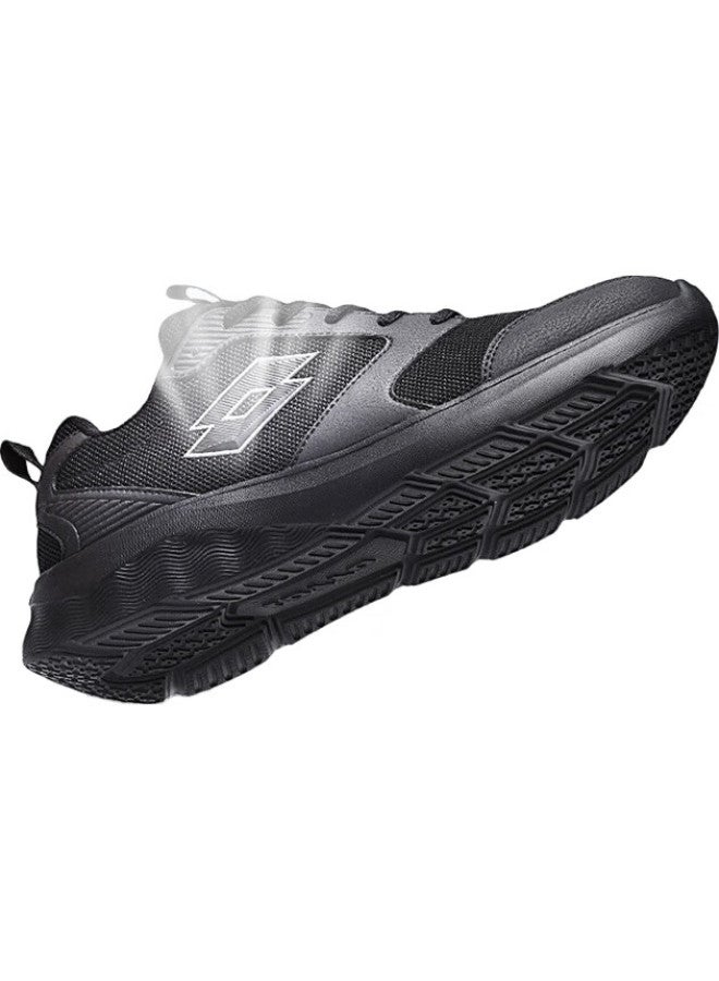 LOTTO Men'S New Running Shoes, Breathable Mesh, Soft And Bouncy, Lightweight Casual Fitness Sneakers For Men, 1096 Black, Size 42 - Image 1