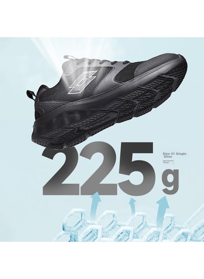 Lotto Men's New Running Shoes, Breathable Mesh, Soft And Bouncy, Lightweight Casual Fitness Sneakers For Men, 1096 Black, Size 42 - Image 2