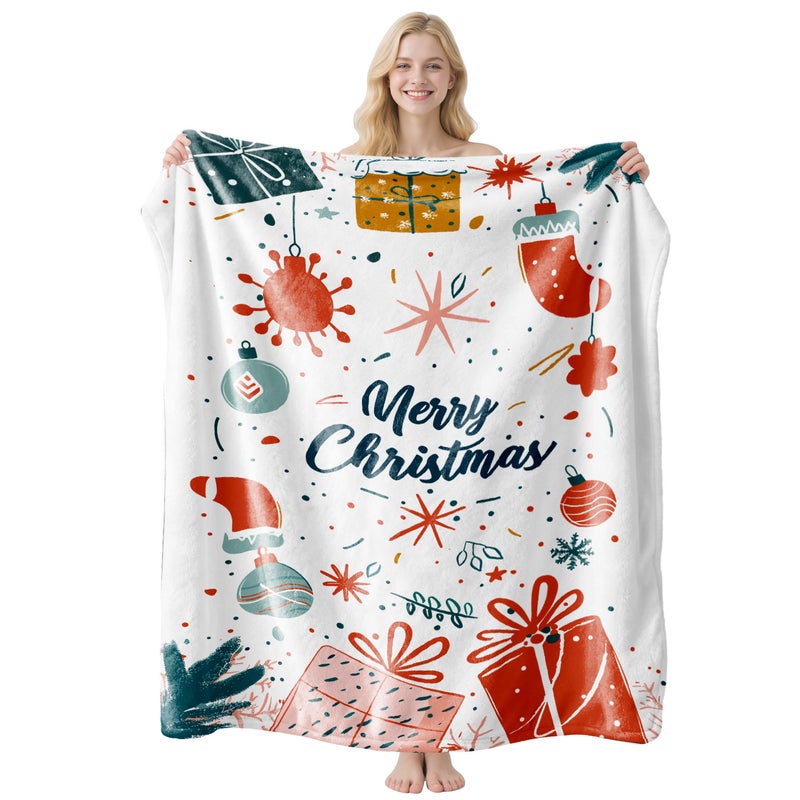 Christmas Flannel Blanket, One Piece Customized, Customized Size With Logo Printed On The Picture, Jit Dropshipping Supported - Image 2