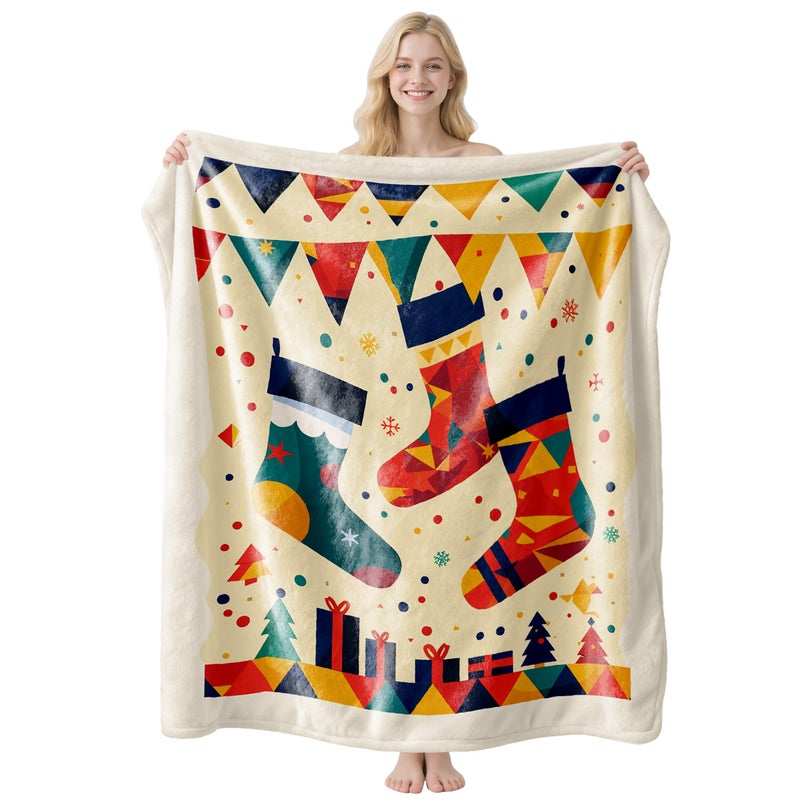 Christmas Flannel Blanket, One Piece Customized, Customized Size With Logo Printed On The Picture, Jit Dropshipping Supported - Image 1