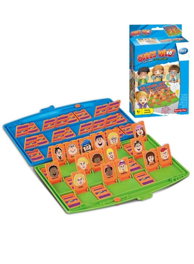 707 Games Guess Who? Board Game, with People and Animal Cards, Classic Children's Mystery Board Game of Deduction for 2 Players, Ages 4+ - Image 1